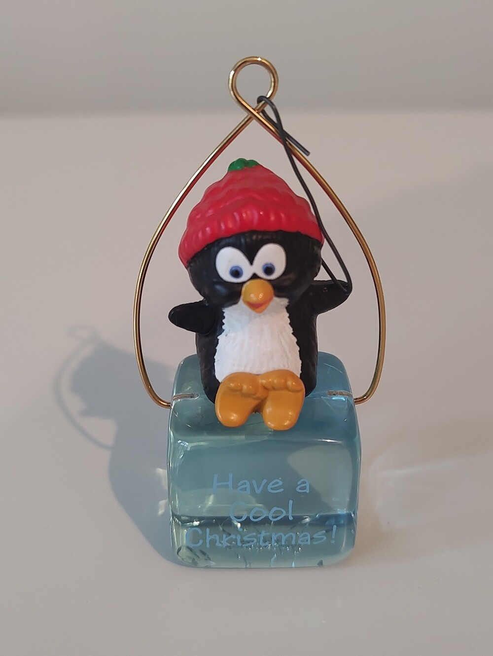 Hallmark Vintage Have A Cool Christmas Penguin Ice Block Christmas Ornament